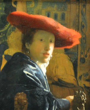 A man with a red hat